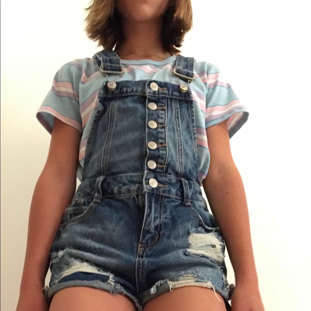 kids button up overalls